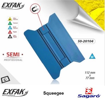 Accesorios Exfak Squeegee prof azul recto semi flexible