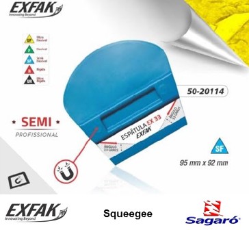 Accesorios Exfak Squeegee prof azul curvo semi flexible