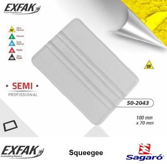 Accesorios Exfak Squeegee trasparente rectangular flexible